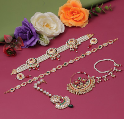 VISITART JEWELLERY Alloy Gold-plated Gold Jewellery Set(Pack of 1)