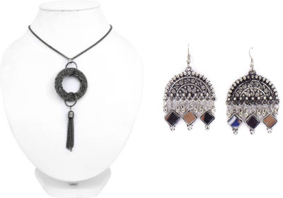 ZuriKrisha Alloy Black Silver Black Jewellery Set(Pack of 3)