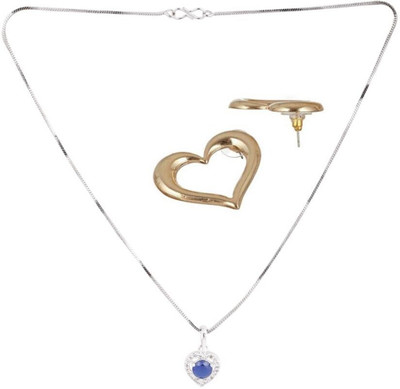SKG Fashions Stone Blue, Gold Jewellery Set(Pack of 1)
