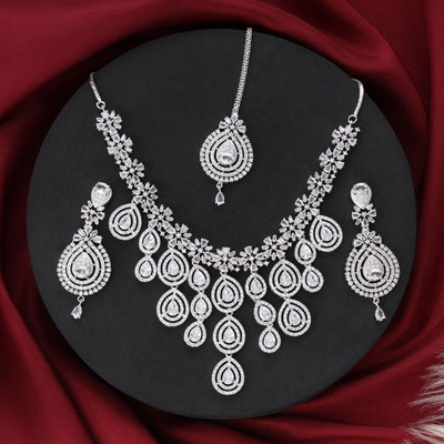 The House of Jewellery Stainless Steel Silver Jewellery Set(Pack of 1)