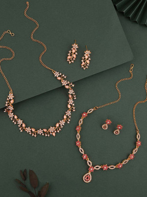 ANOUK Brass Gold-plated White Jewellery Set(Pack of 1)