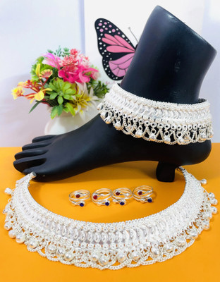 SONU SELECT Alloy Silver Silver Jewellery Set(Pack of 6)