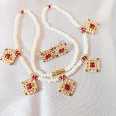 aaryan Brass, Copper Red Jewellery Set(Pack of 3)