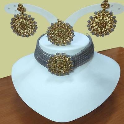 Ruhi Alloy Grey Jewellery Set(Pack of 1)