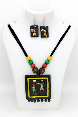 ADRIZA'S Terracotta Black Jewellery Set(Pack of 1)