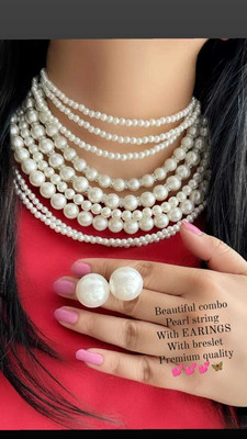 DENICRAAS Alloy White Jewellery Set(Pack of 1)