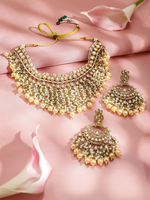 RUBANS Brass Gold-plated Gold Jewellery Set(Pack of 2)