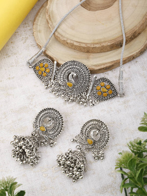 SRK Fashions Alloy Yellow Jewellery Set(Pack of 1)
