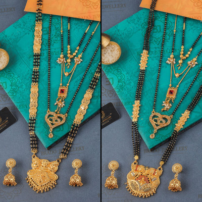 Dressberry Brass Gold-plated Gold, Black Jewellery Set(Pack of 2)