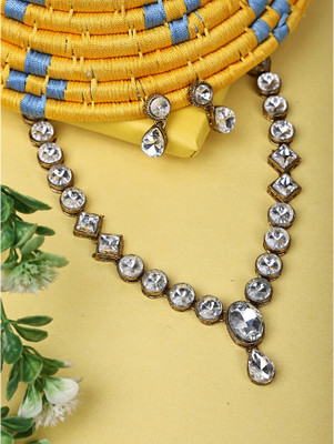 DHIVARA Brass Copper White Jewellery Set(Pack of 1)