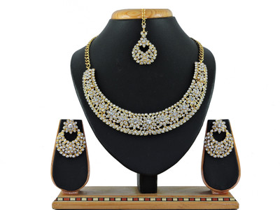 VATSALYA creation Alloy Gold-plated Gold, Silver Jewellery Set(Pack of 1)