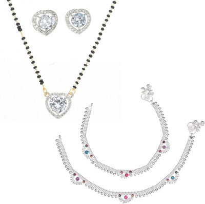 AanyaCentric Alloy Gold-plated Multicolor Jewellery Set(Pack of 5)