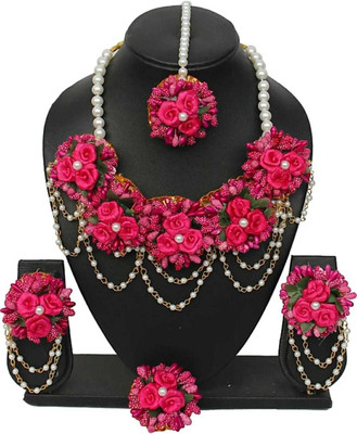 CRAFTSAI EXPORTS Fabric Maroon Jewellery Set(Pack of 1)