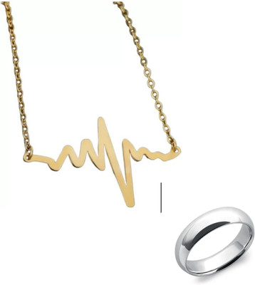 mattrachaya Brass, Stainless Steel Gold-plated, Sterling Silver Silver, Gold Jewellery Set(Pack of 2)