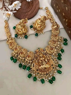 shreelaxmicreation Alloy Gold-plated Gold Jewellery Set(Pack of 1)
