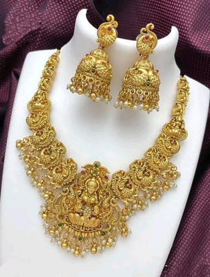 FALLALERY Alloy Gold-plated Gold Jewellery Set(Pack of 3)