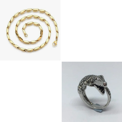 MAATRCHAAYA Stainless Steel Gold-plated, Sterling Silver Gold, Silver Jewellery Set(Pack of 2)