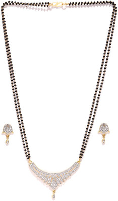 HK CREATION Alloy Silver Silver, Black Jewellery Set(Pack of 1)