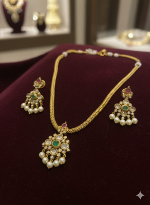 sr pro Alloy Gold-plated Gold Jewellery Set(Pack of 1)