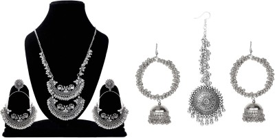 Dev Fashion Oxidised Silver, Alloy Silver, Gold-plated Silver, Silver Jewellery Set(Pack of 2)