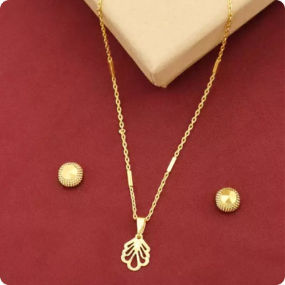 Dency Brass Gold-plated Gold Jewellery Set(Pack of 2)