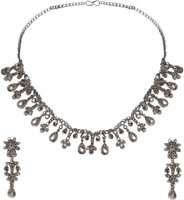 Sangria Brass Silver Silver Jewellery Set(Pack of 3)