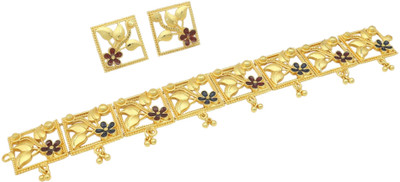 Upala Brass Gold-plated Gold Jewellery Set(Pack of 3)