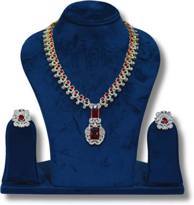 msy Alloy Gold-plated Red, Silver Jewellery Set(Pack of 3)