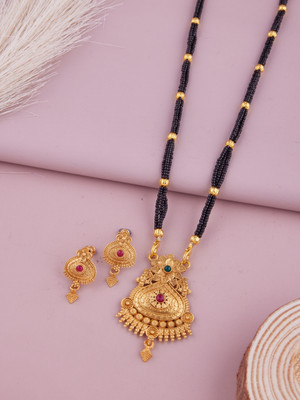 VEMISHTI Brass Gold-plated Gold Jewellery Set(Pack of 1)