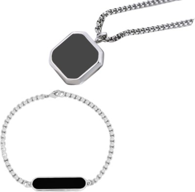 Tarun smart jwelery Alloy, Stainless Steel Silver Jewellery Set(Pack of 2)