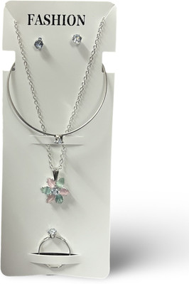 ARScollection Alloy Silver Jewellery Set(Pack of 1)