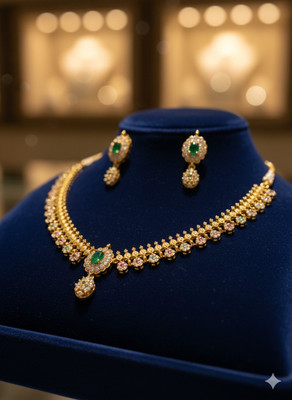 sr pro Alloy Gold-plated Multicolor Jewellery Set(Pack of 1)