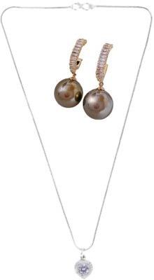 SRK Fashions Alloy White, Black Jewellery Set(Pack of 1)