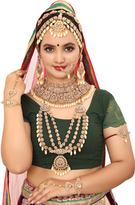 KKIMITATION Alloy Gold-plated Gold Jewellery Set(Pack of 10)