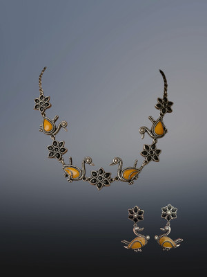 brassjewel Brass Yellow, Silver Jewellery Set(Pack of 1)