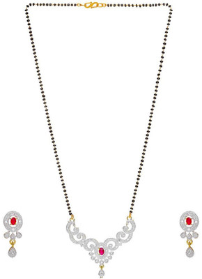 Opus Gems Alloy Gold-plated Black Jewellery Set(Pack of 3)