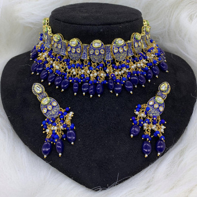 GEODE DELIGHT Copper Gold-plated Multicolor Jewellery Set(Pack of 4)