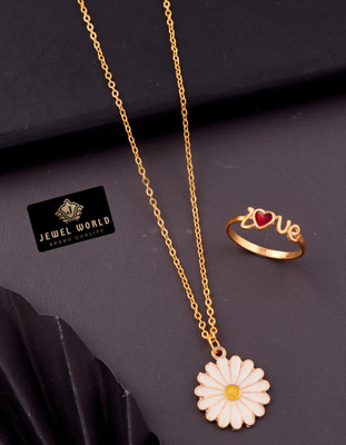 Jewel WORLD Brass, Alloy Gold-plated Gold, Multicolor Jewellery Set(Pack of 1)