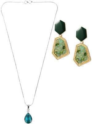 asthacollection Stone Green, Green Jewellery Set(Pack of 1)