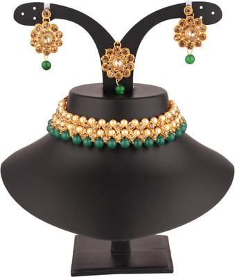 AMHRIK IMITATION Alloy Green Jewellery Set(Pack of 1)