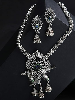 MAYRA TRADING Alloy Silver Silver Jewellery Set(Pack of 1)