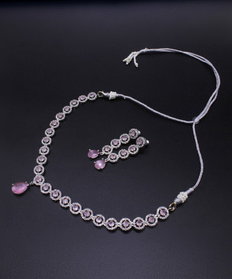 Vivid Shine Copper Silver Pink Jewellery Set(Pack of 3)