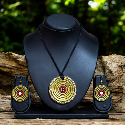 SHILPOGRAM Terracotta Gold Jewellery Set(Pack of 1)
