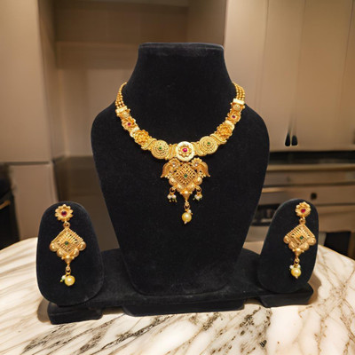 RIGHT CHOICE Alloy Gold-plated Gold Jewellery Set(Pack of 3)