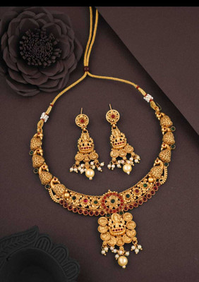 abtree enterprise Brass Gold-plated Gold Jewellery Set(Pack of 1)