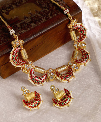 SOHI Alloy Gold-plated Multicolor Jewellery Set(Pack of 2)