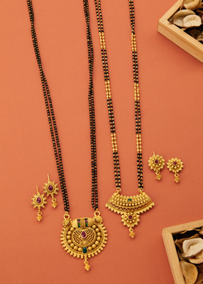 Ringaz Alloy Gold-plated Multicolor Jewellery Set(Pack of 6)