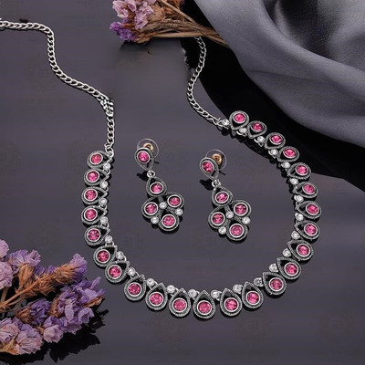 ROENT Alloy Red Jewellery Set(Pack of 1)