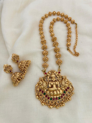 RUJVE JEWELLERY Brass Gold-plated Gold Jewellery Set(Pack of 1)