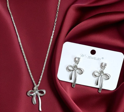 AVR JEWELS Alloy Gold-plated Silver Jewellery Set(Pack of 2)